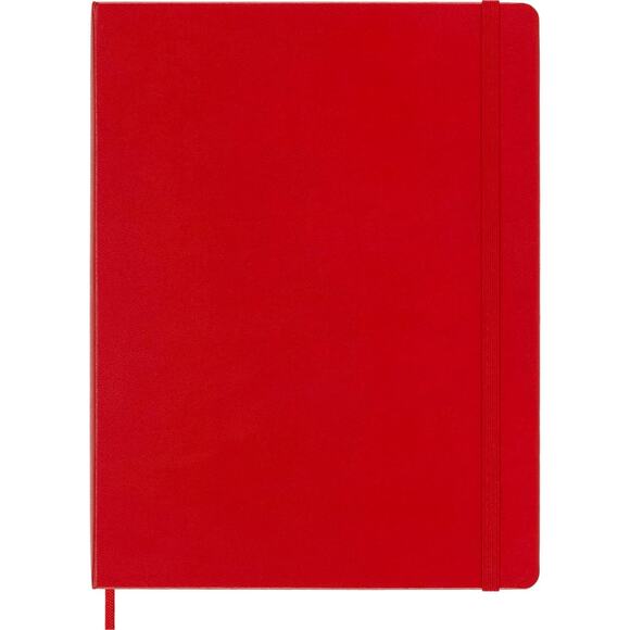 Moleskine Classic Notebook, Hard Cover, XL Plain/Blank, Scarlet Red - Picture 2 of 6